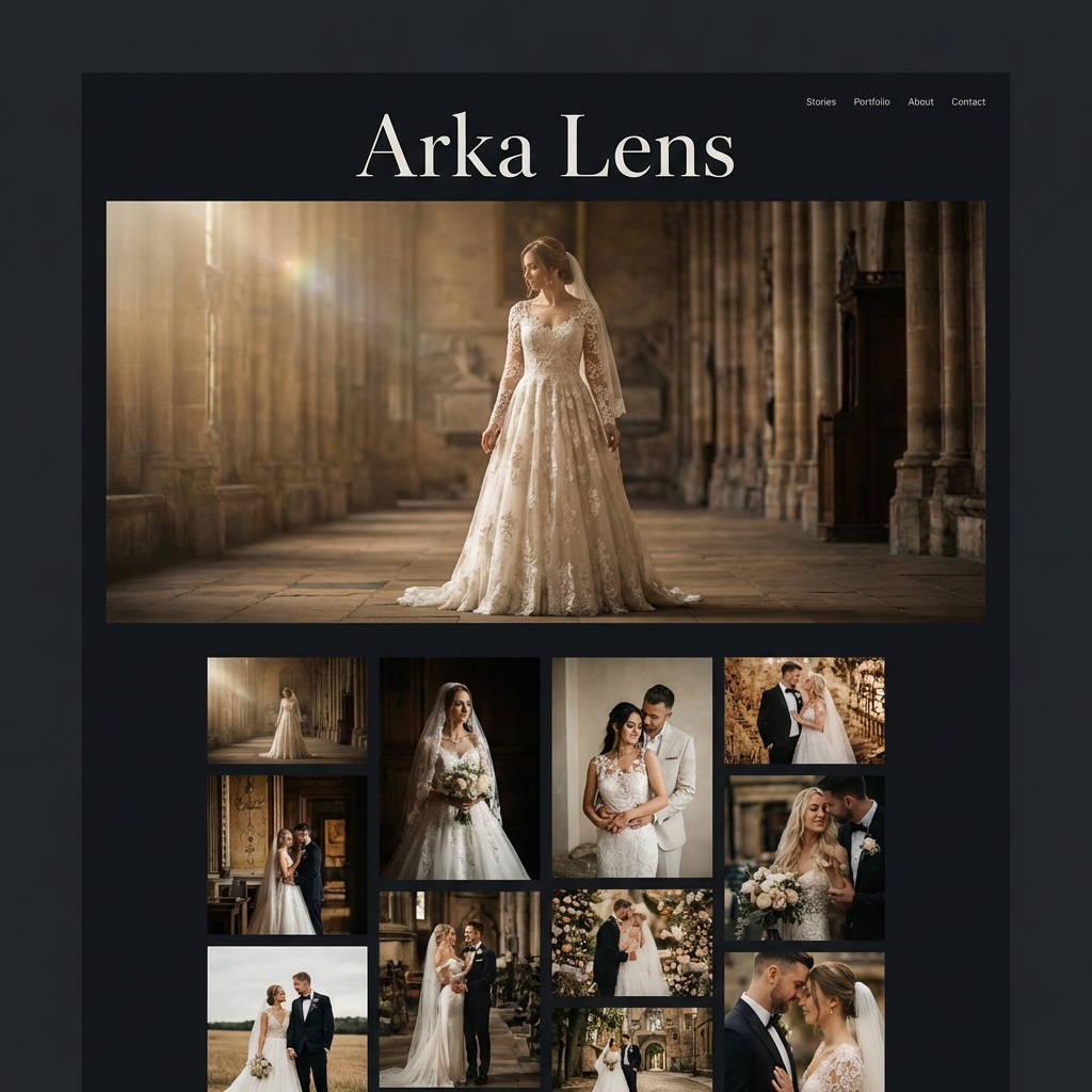 Arka Lens cinematic portfolio site